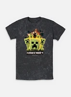 A Minecraft Movie Group Of Creeps Mineral Wash T-Shirt