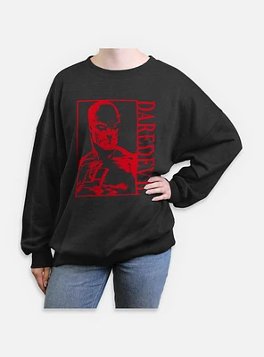 Marvel Daredevil Portrait Box Womens Oversized Sweatshirt