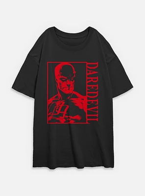 Marvel Daredevil Portrait Box Womens Oversized T-Shirt