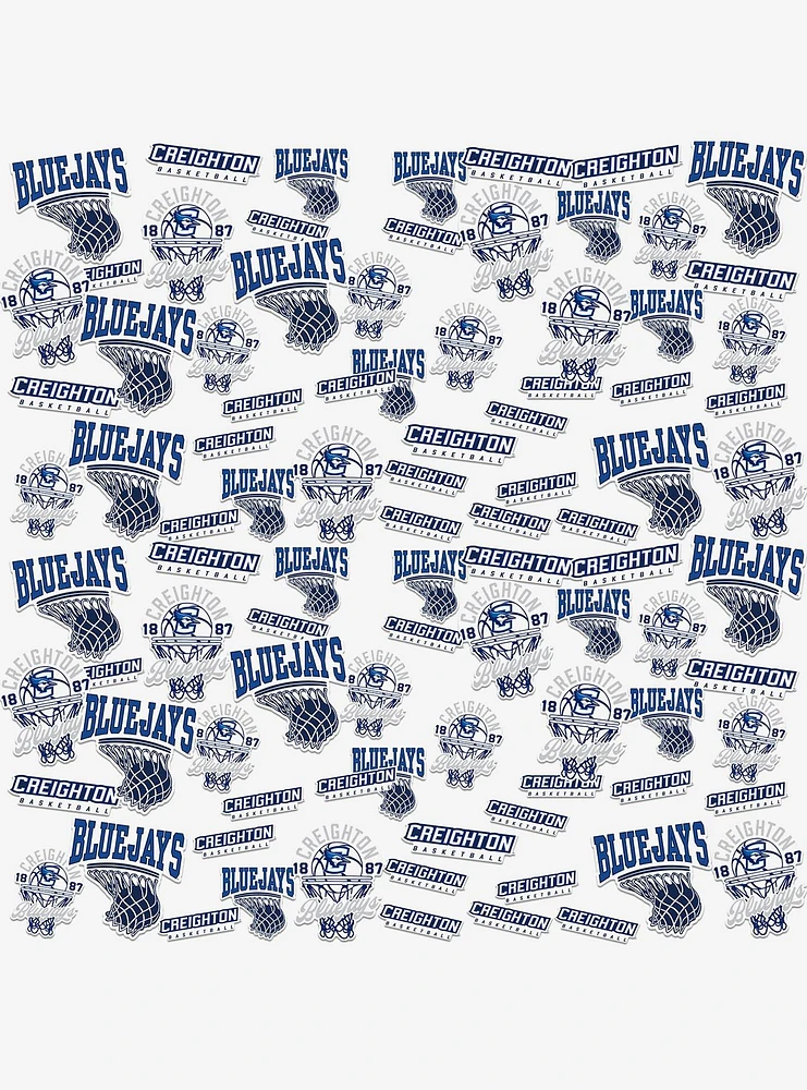 Creighton Bluejays Basketball Fan 100Ct Sticker Pack