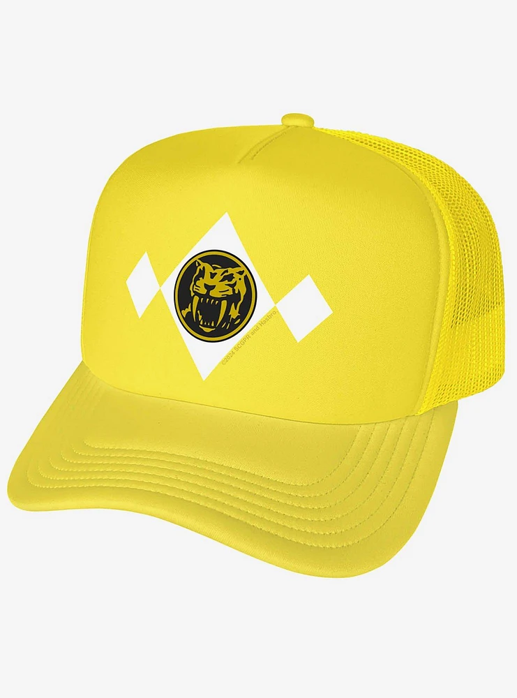 Power Rangers Yellow Chest Medallion Foam Trucker Hat