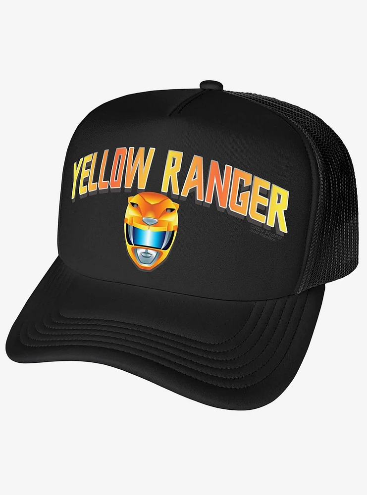 Power Rangers Yellow Ranger Helmet Foam Trucker Hat