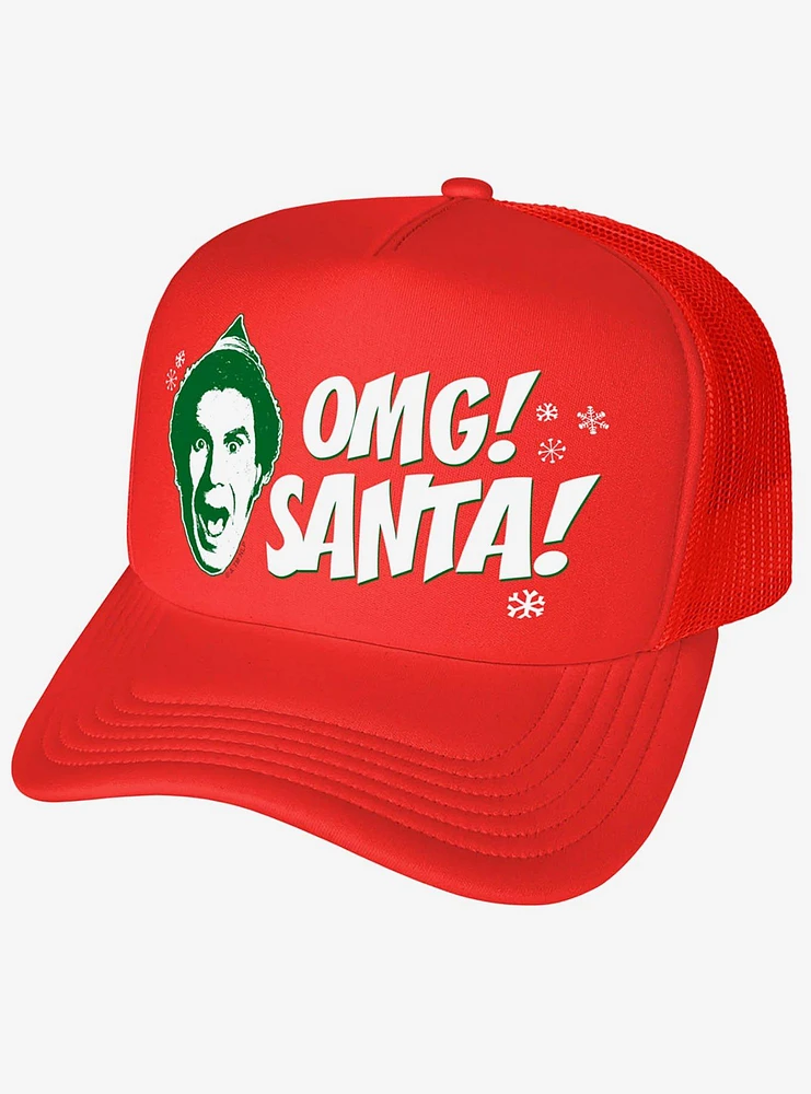 Elf OMG Santa Foam Trucker Hat