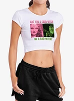 The Wizard of Oz "Good Witch or Bad Witch" Cap Sleeve Baby Rib Women's Crop Top