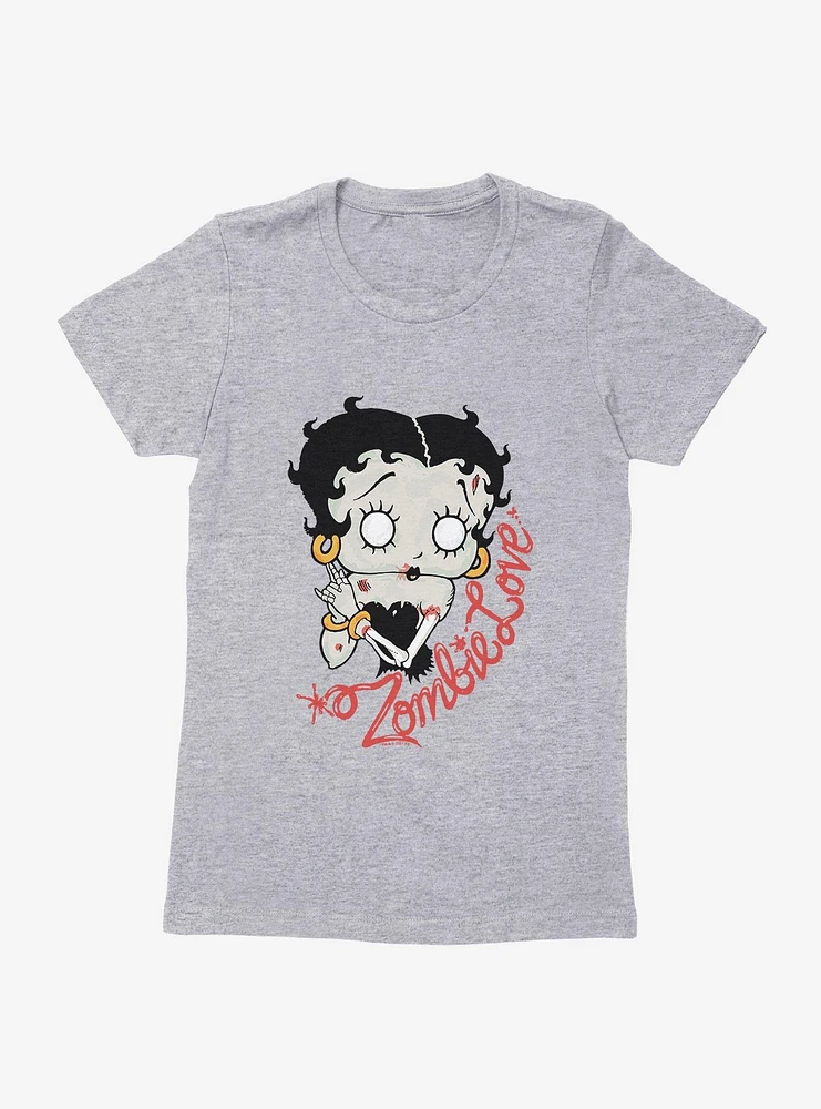 Betty Boop Zombie Love Womens T-Shirt