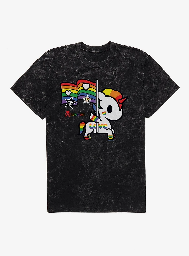 Tokidoki Unicorno Pride Flag Mineral Wash T-Shirt