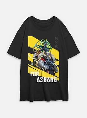 Marvel Rivals For Asgard Womens Oversized T-Shirt