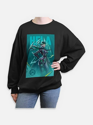 Marvel Rivals Hela Pose Womens Oversized Sweatshirt