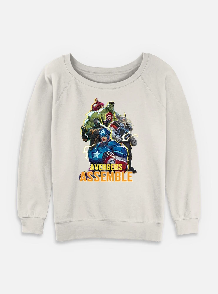 Marvel Rivals Avengers Assemble Womens Slouchy Sweatshirt