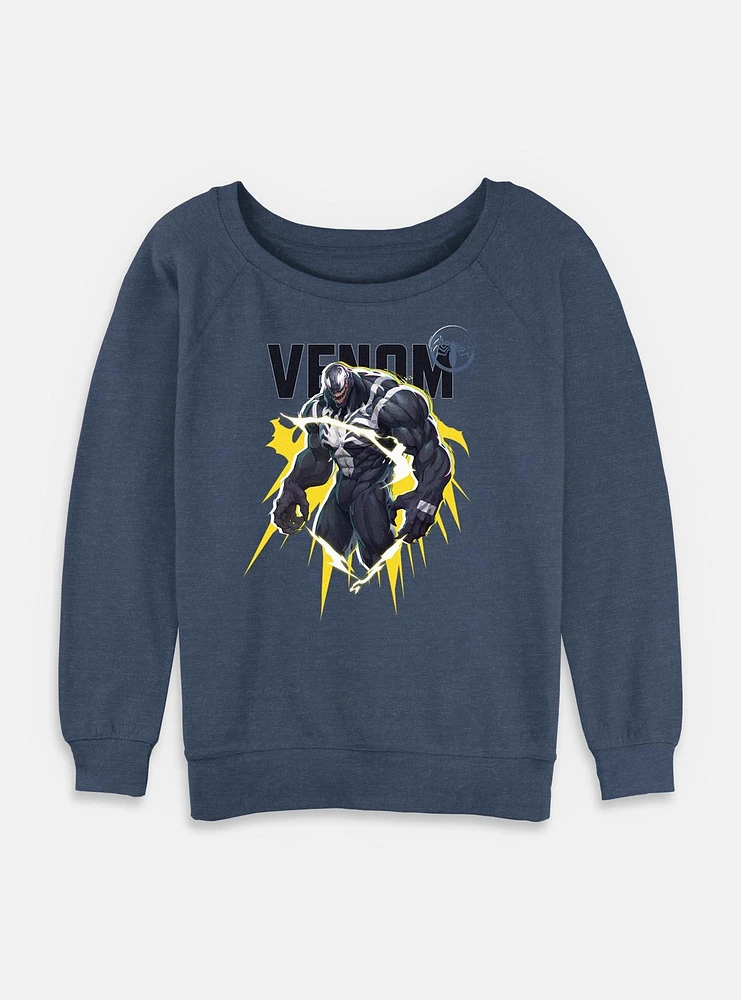 Marvel Rivals Venom Energy Womens Slouchy Sweatshirt