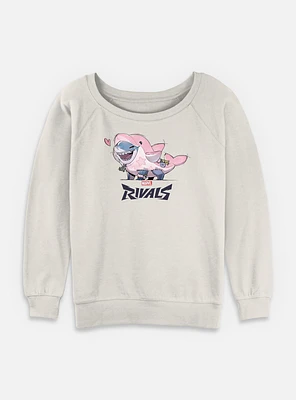 Marvel Rivals Lovely Jeff The Landshark Womens Slouchy Sweatshirt