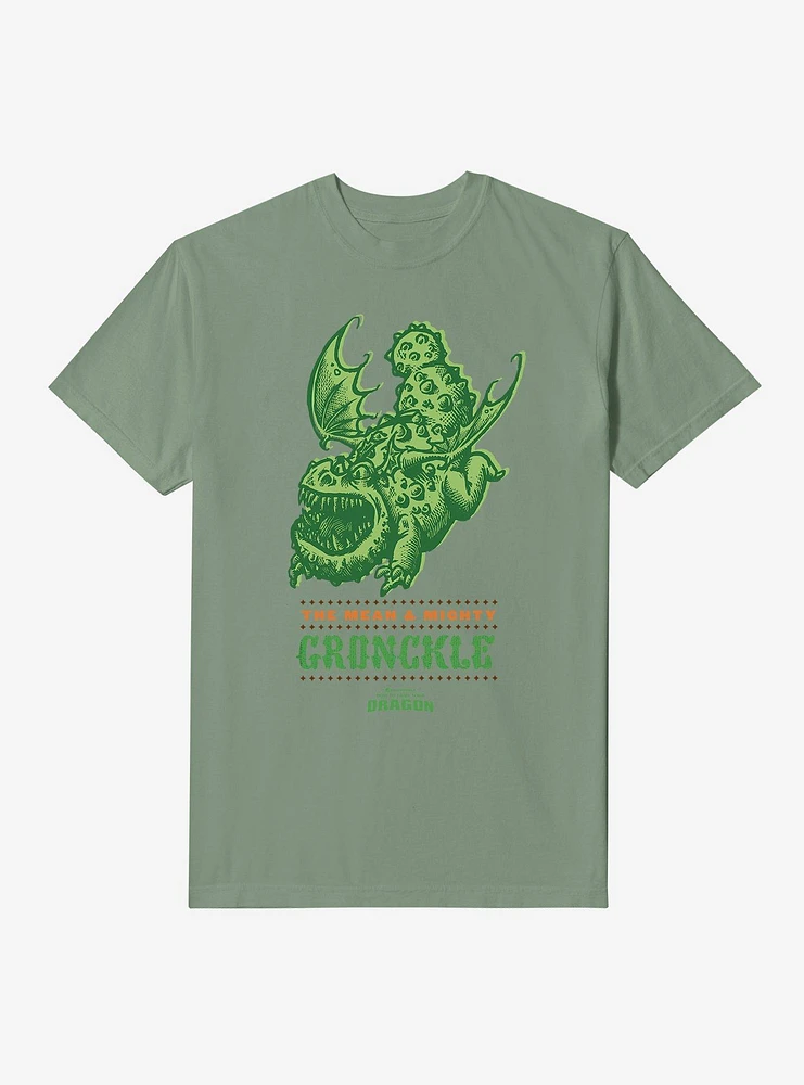 How To Train Your Dragon Mean & Mighty Gronckle Garment Dye T-Shirt