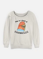 Spongebob Squarepants Barnacles Womens Slouchy Sweatshirt