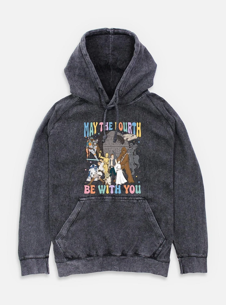 Star Wars A New Hope May The Fourth Be With You  Mineral Wash Hoodie