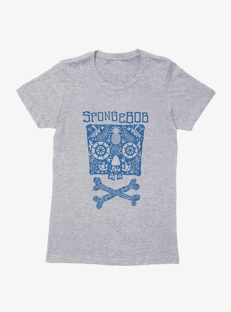 SpongeBob SquarePants Skulls And Bones Womens T-Shirt