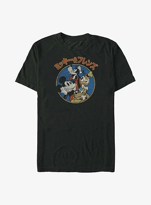 Disney Mickey Mouse & Friends Kanji Retro Big Tall T-Shirt