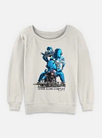 Ghost the Shell Motoko With Tachikomas Womens Slouchy Sweatshirt