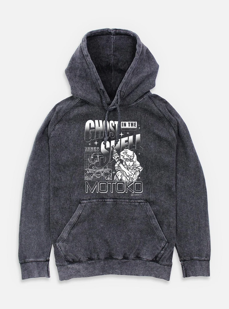 Ghost the Shell Grid Mineral Wash Hoodie