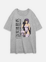 Ghost The Shell Motoko Kusanagi Stand Alone Complex Womens Oversized T-Shirt