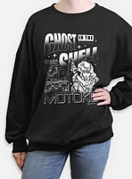 Ghost the Shell Grid Womens Oversized Sweatshirt