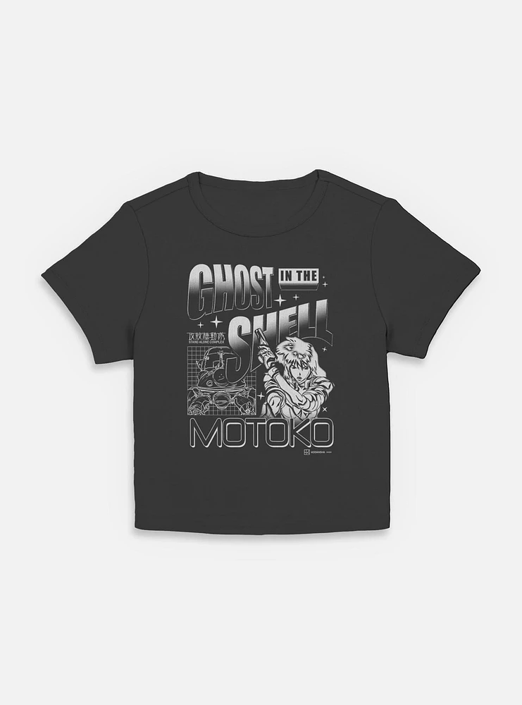Ghost the Shell Grid Women Baby T-Shirt