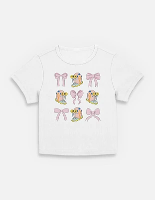 Spongebob Squarepants Gary Cutesy Bows Womens Baby T-Shirt