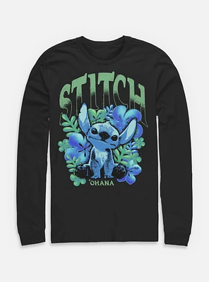 Disney Lilo & Stitch Dark Floral Long-Sleeve T-Shirt BoxLunch Exclusive