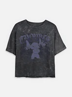 Disney Lilo & Stitch Total Trouble Womens Mineral wash Crop T-Shirt BoxLunch Exclusive