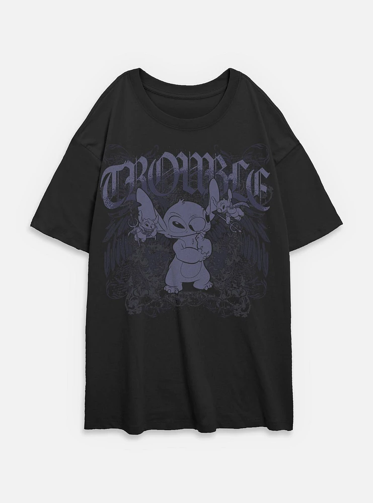 Disney Lilo & Stitch Total Trouble Womens Oversized T-Shirt BoxLunch Exclusive