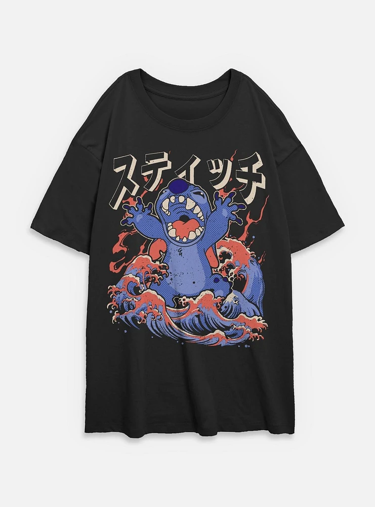 Disney Lilo & Stitch Kaiju Womens Oversized T-Shirt BoxLunch Exclusive