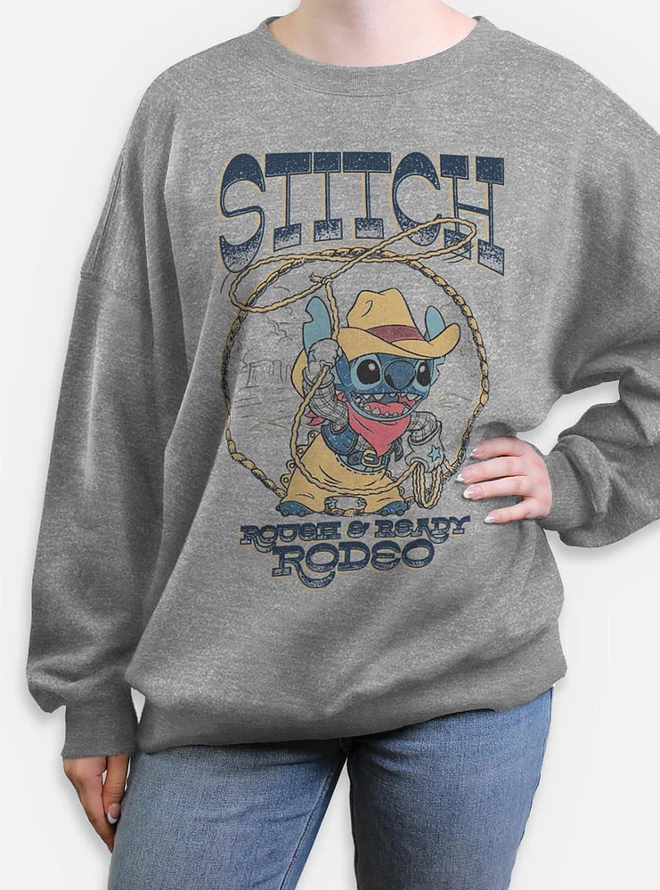 Disney Lilo & Stitch Rough Ready Rodeo Womens Oversized Sweatshirt BoxLunch Exclusive