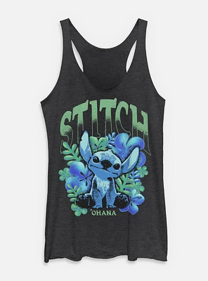 Disney Lilo & Stitch Dark Floral Womens Tank Top BoxLunch Exclusive