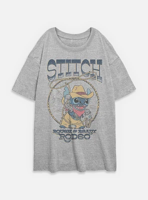 Disney Lilo & Stitch Rough Ready Rodeo Womens Oversized T-Shirt BoxLunch Exclusive