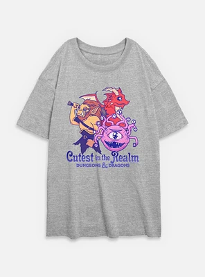 Dungeons & Dragons Cutest The Realm Womens Oversized T-Shirt