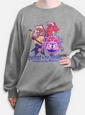 Dungeons & Dragons Cutest The Realm Womens Oversized Sweatshirt
