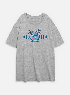 Disney Lilo & Stitch Aloha Kauai Womens Oversized T-Shirt