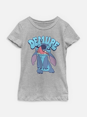 Disney Lilo & Stitch Demure Alien Youth Girls T-Shirt