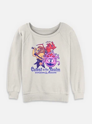 Dungeons & Dragons Cutest The Realm Womens Slouchy Sweatshirt