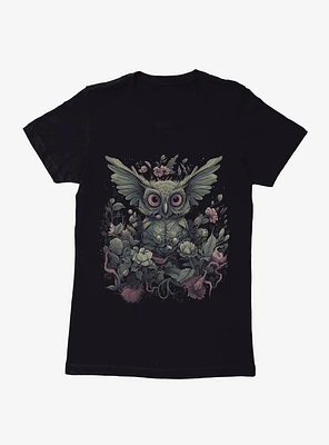 Floral Night Owl Womens T-Shirt