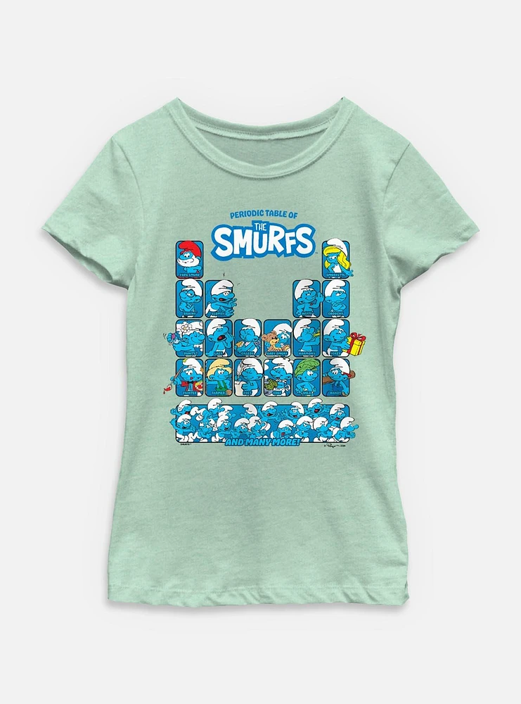 The Smurfs Periodic Table Of SmurfsYouth Girls T-Shirt