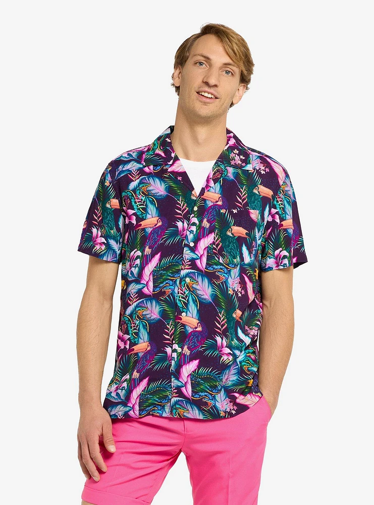 Night Jungle Button-Up Shirt