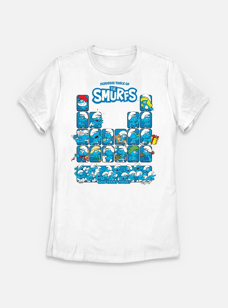 The Smurfs Periodic Table Of SmurfsWomens T-Shirt