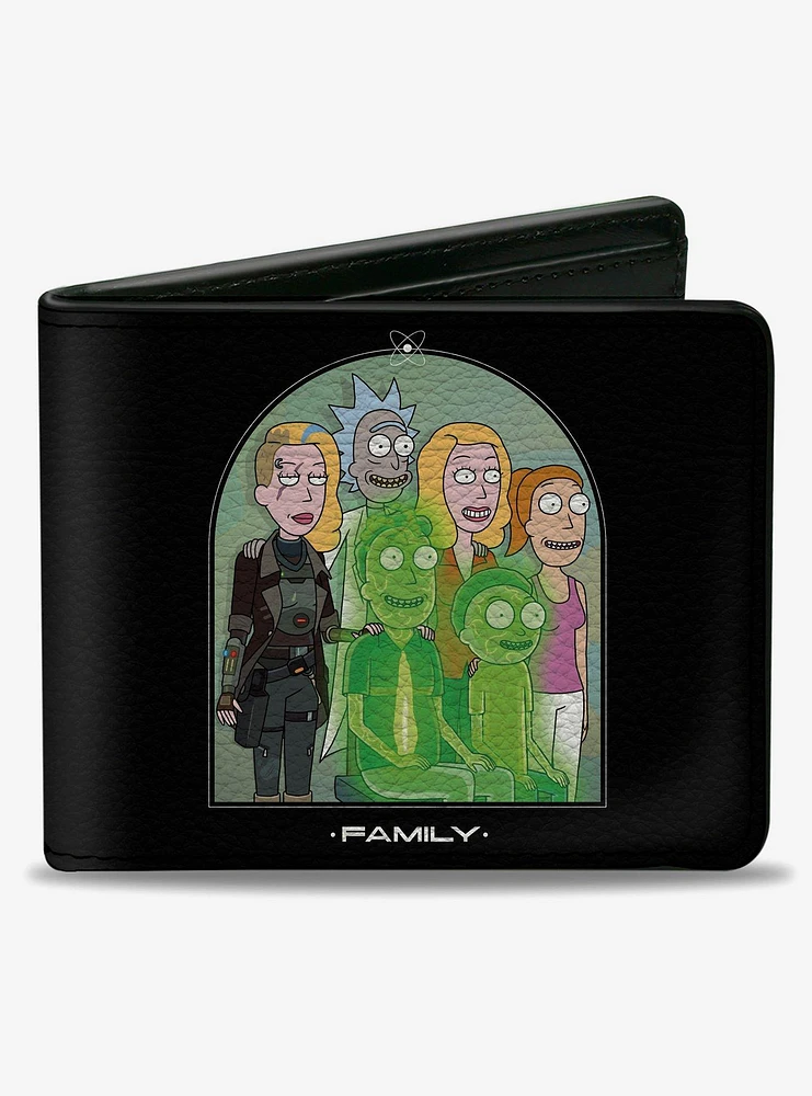Rick and Morty Smith Family Portrait With Space Beth Bifold Wallet