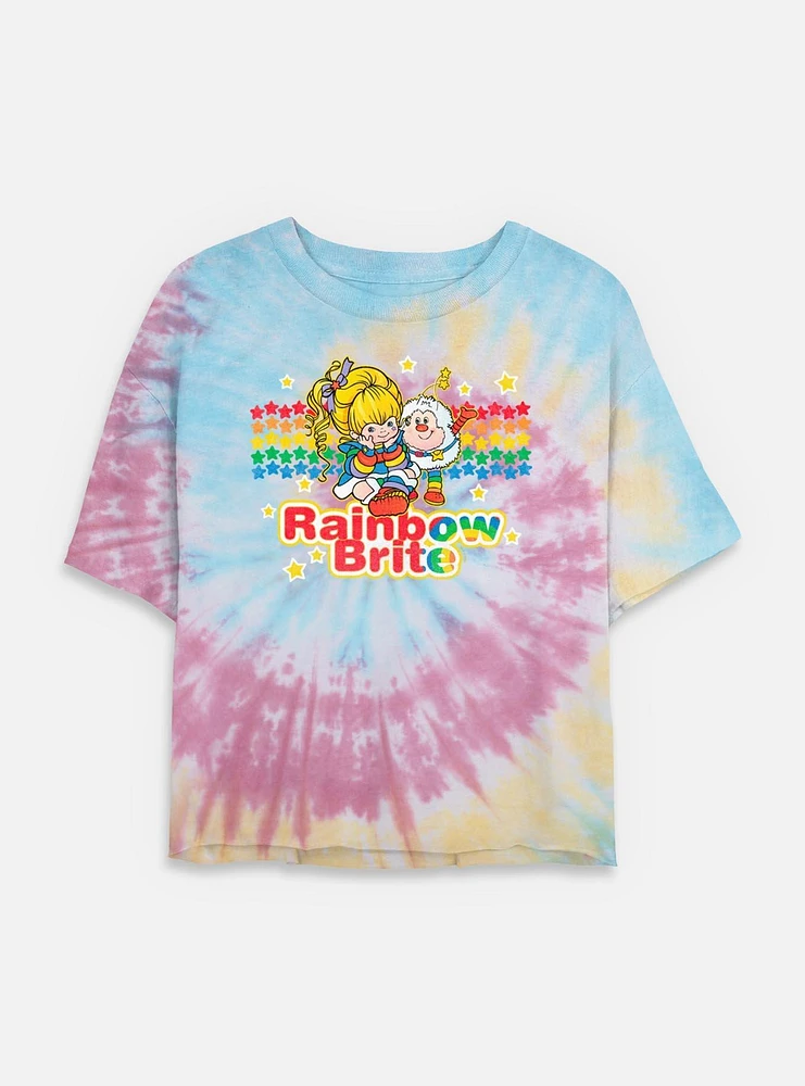 Rainbow Brite Vintage Pals Tie Dye Crop Womens T-Shirt