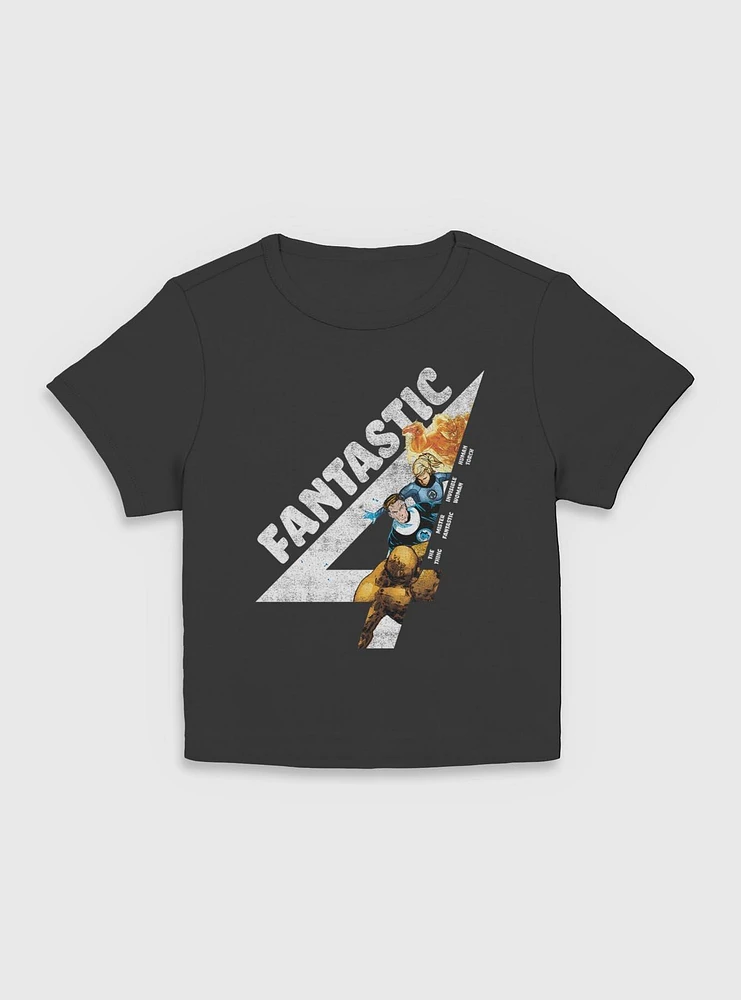 Marvel Fantastic Four Members Vintage Womens Baby T-Shirt