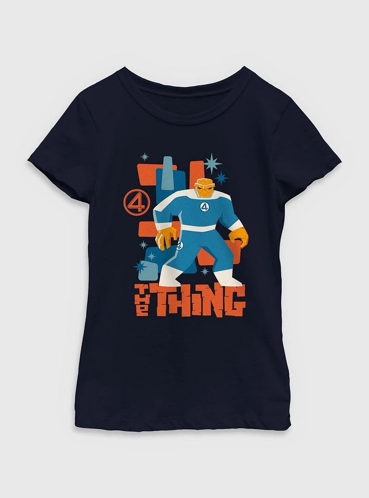 Marvel The Fantastic Four: First Steps Thing Vintage Youth Girls T-Shirt