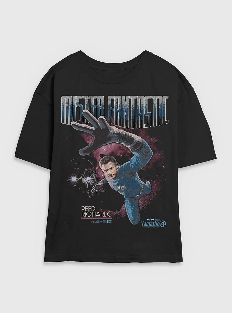 Marvel The Fantastic Four: First Steps Stretch Mr. Reed Richards Womens Skimmer T-Shirt BoxLunch Exclusive