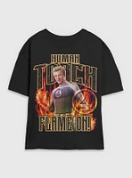 Marvel The Fantastic Four: First Steps Johnny Storm Human Torch Flame On Womens Skimmer T-Shirt BoxLunch Exclusive