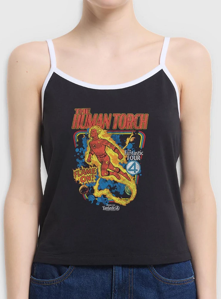 Marvel The Fantastic Four: First Steps Comic Cover Johnny Storm Human Torch Womens Cami Tank Top BoxLunch Exclusive