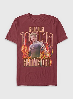 Marvel The Fantastic Four: First Steps Johnny Storm Human Torch Flame On Garment Dye T-Shirt BoxLunch Exclusive